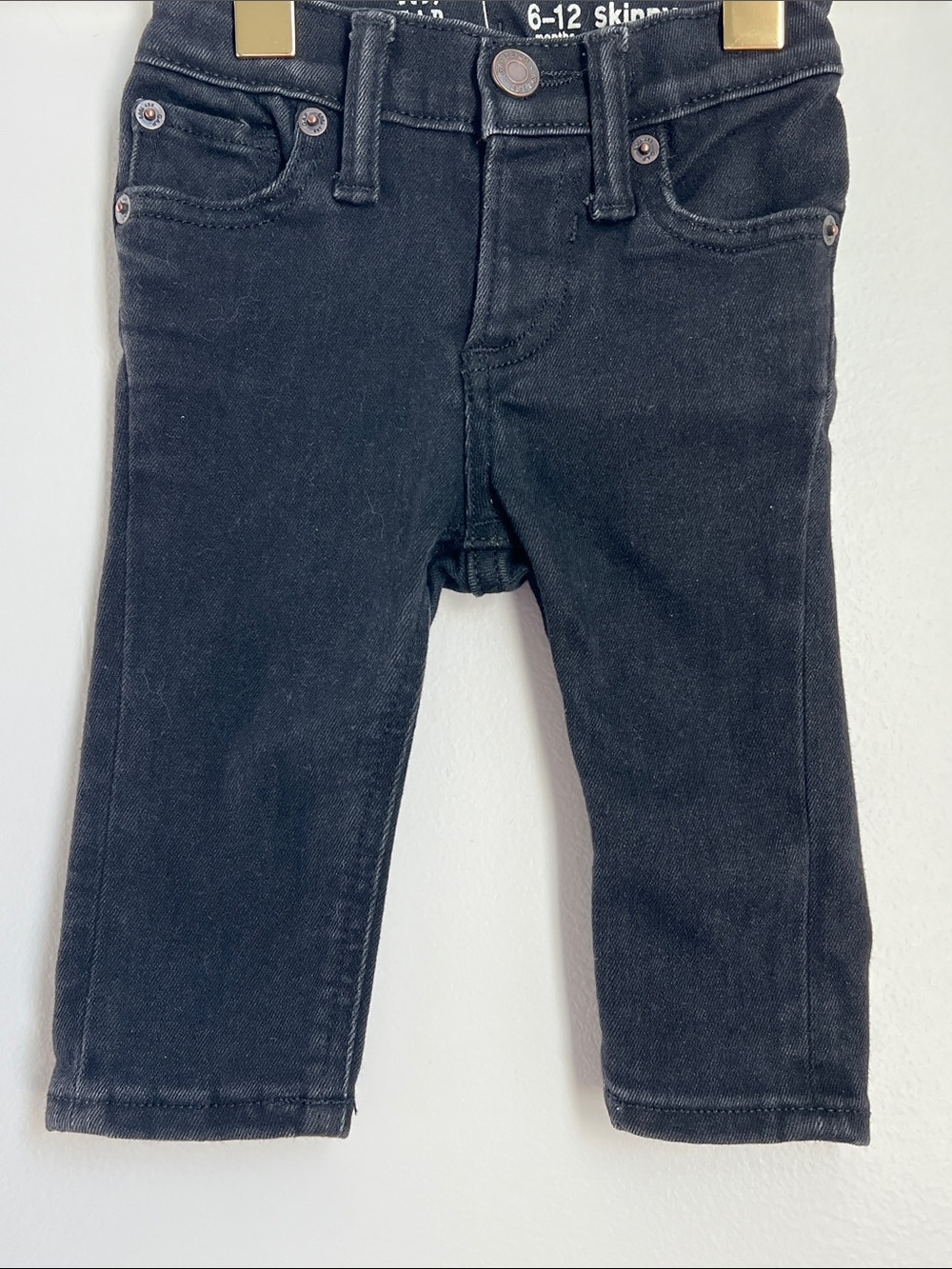 GAP | Baby Black Pull-On Skinny Denim Jeans Size 6-12 Months